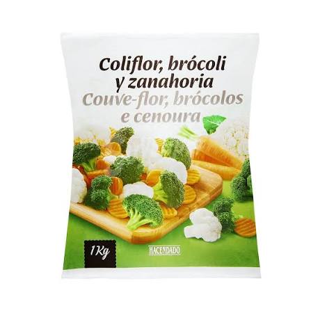 Coliflor, brócoli, zanahorias