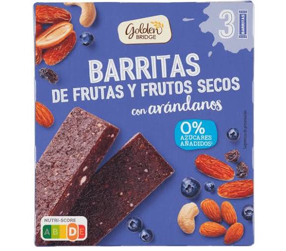 Barritas fruta y fr. secos