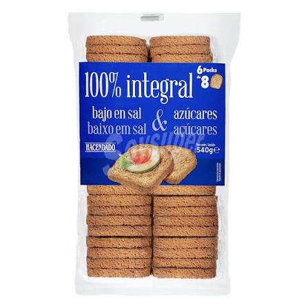 Pan tostado integral